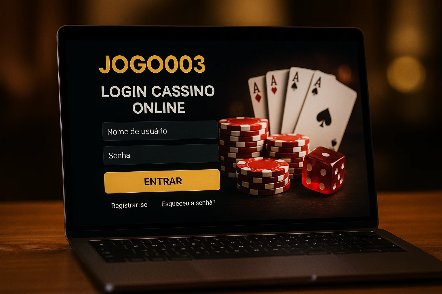 Login no Cassino JOGO003